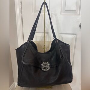 Tory Burch Amanda XL Black Leather Tote